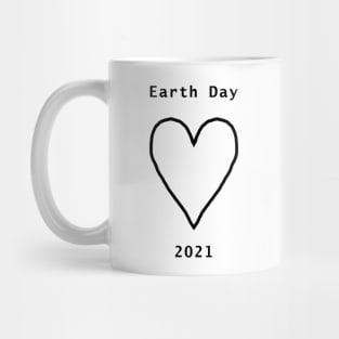 Black Line Heart for Earth Day 2021 Mug